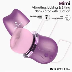 Mimi Estimulador con Licking, Biting, Succión y Vibración USB-C con APP
