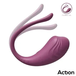 Luvia Huevo Vibrador con Control Remoto USB Púrpura