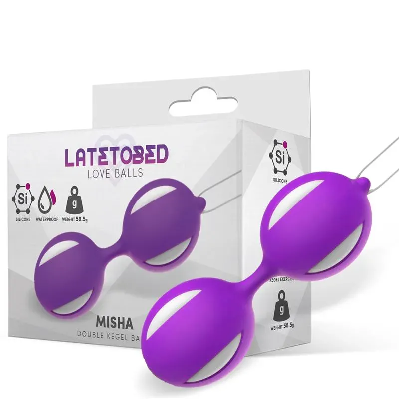 Misha Bola de Kegel Doble Silicona Púrpura – Bolas