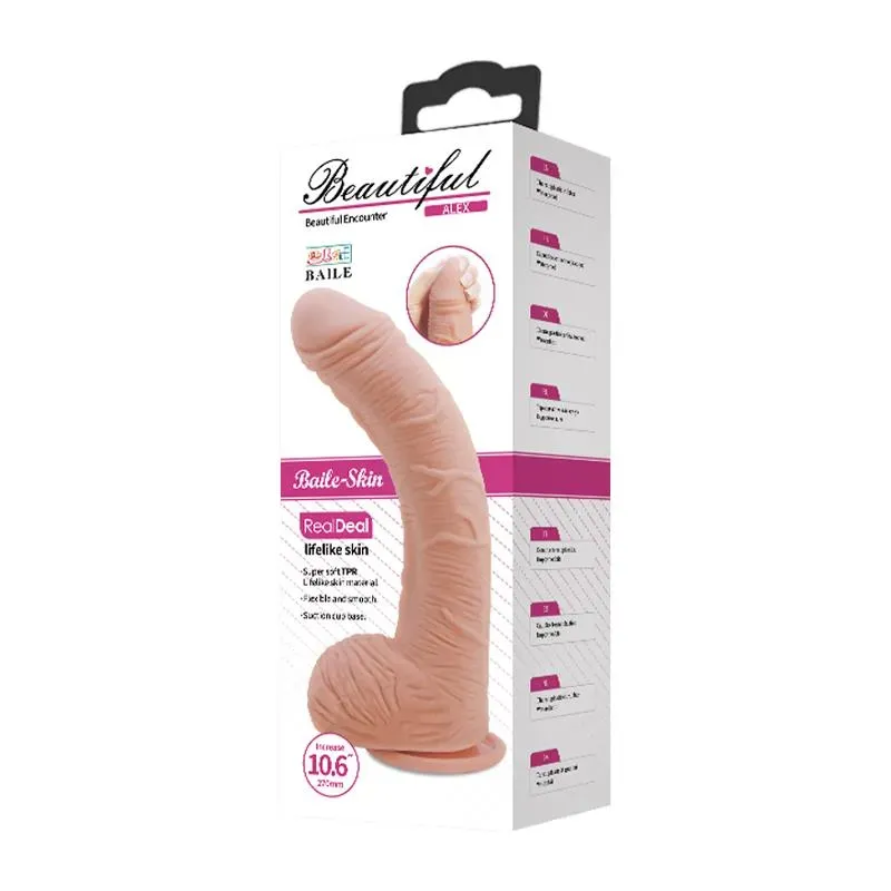 Alex Dildo con Testículos Punto G con Ventosa Natural – Dildos