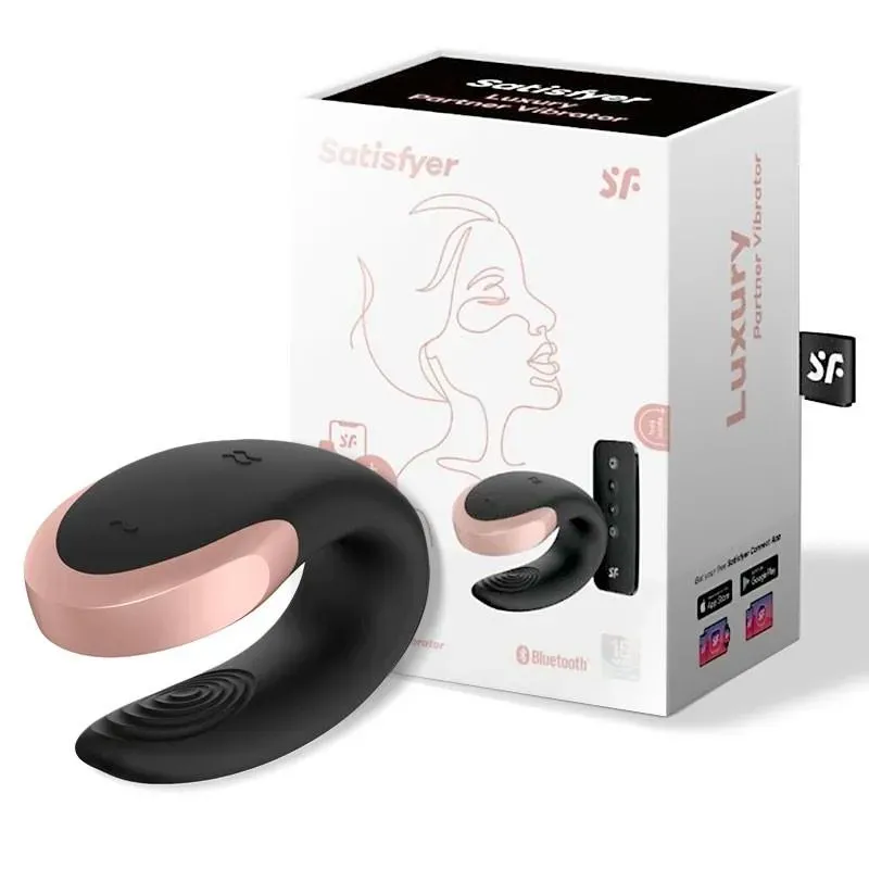Double Love Luxury Vibrador Para Parejas con App Negro – Estimuladores