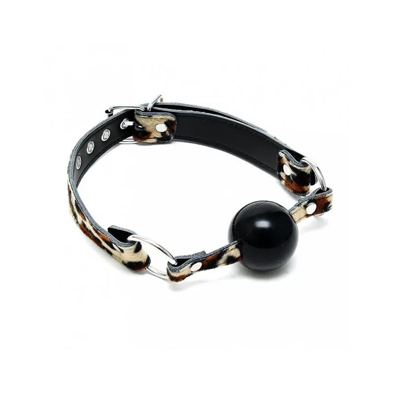 Mordaza con Estampado Leopardo Cuero y Silicona 44mm – Mordazas
