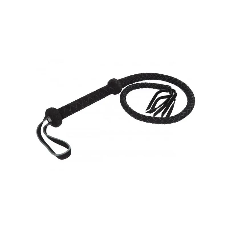 Látigo Árabe de Cuero Negro 100cm – Fustas, Floggers y Palas