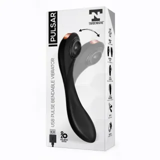 Pulsar Vibrador con Pulsación y Esqueleto Articulado Silicona USB