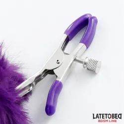 Pinzas para Pezones con Pelo Púrpura