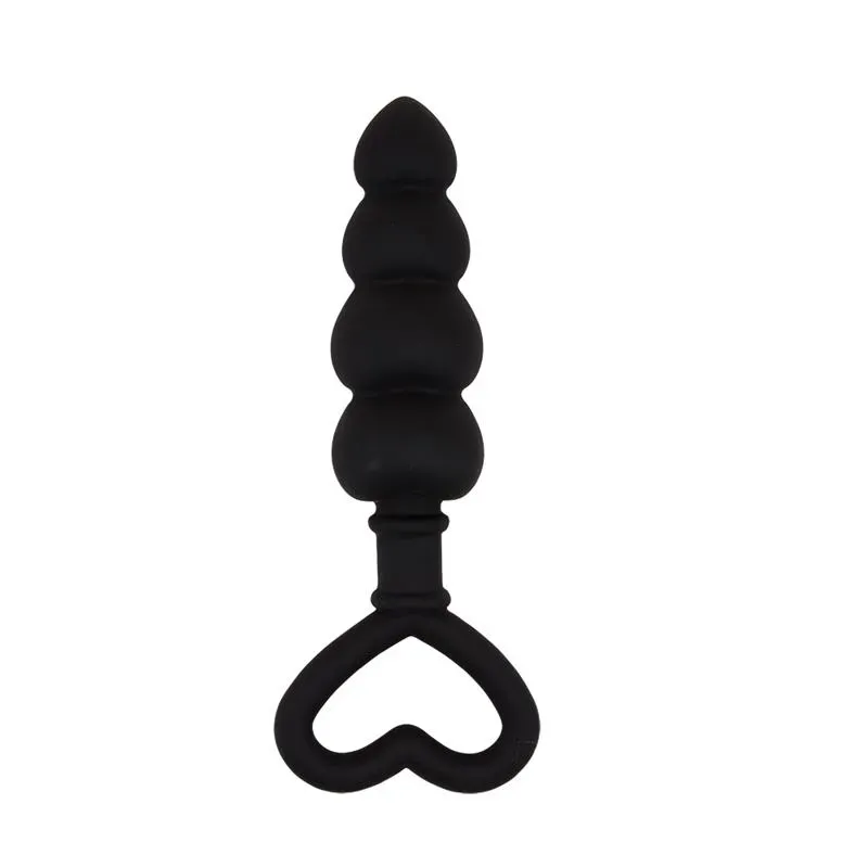 Mini Cadena Anal 15.6 x 3.4 cm Silicona Negro – Anal
