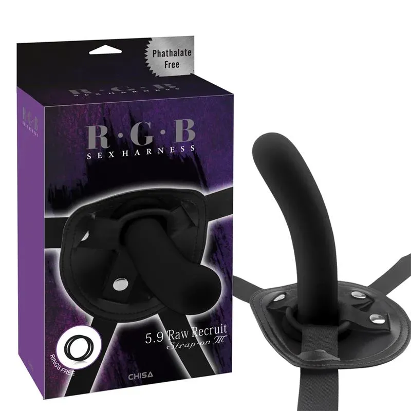 Arnés con Dildo Raw Recruit Talla M Negro – Arneses