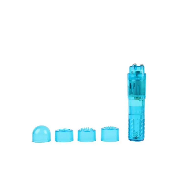 Mini Masajeador 3 Cabezales Azul – Vibradores