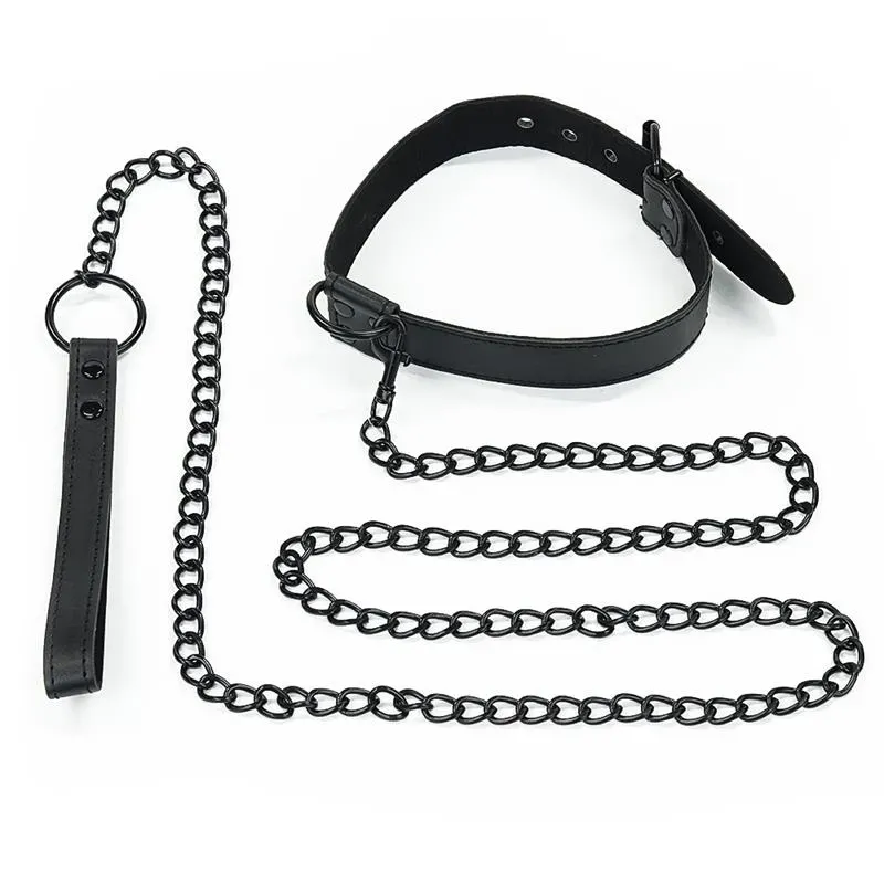 Collar con Correa Negro Mate – Collares