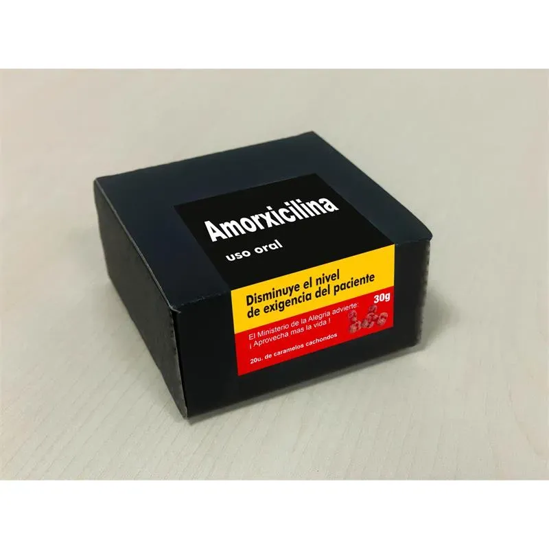 Caja Caramelos Amorxicilina 20 und 30 gr – Juegos Comestibles