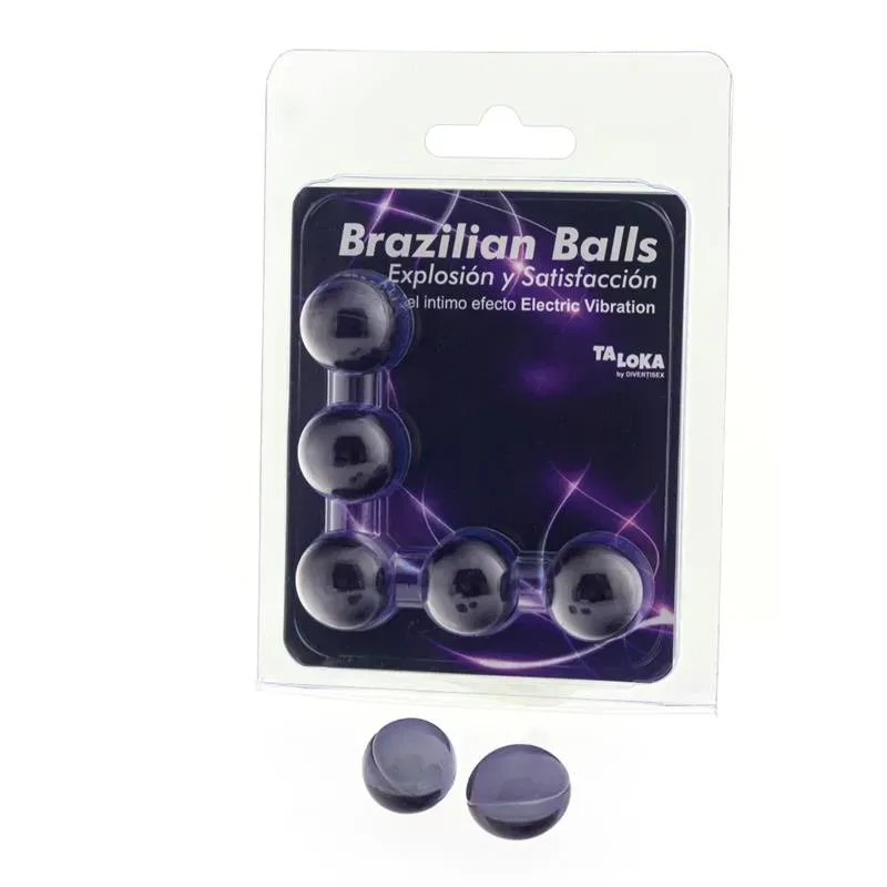 Set 5 Brazilian Balls Gel Efecto Electric Vibracion – Para el Baño