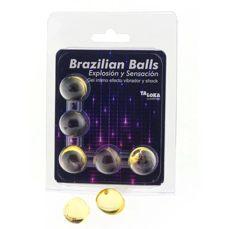 Set 5 Brazilian Balls Excitante Efecto Vibrador y Shock – Para el Baño