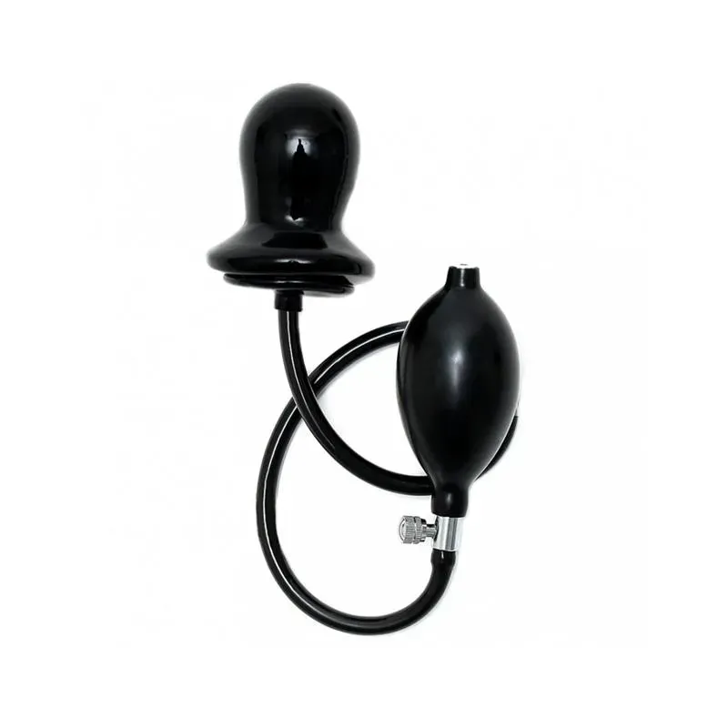 Plug Inflable Negro Látex – Anal