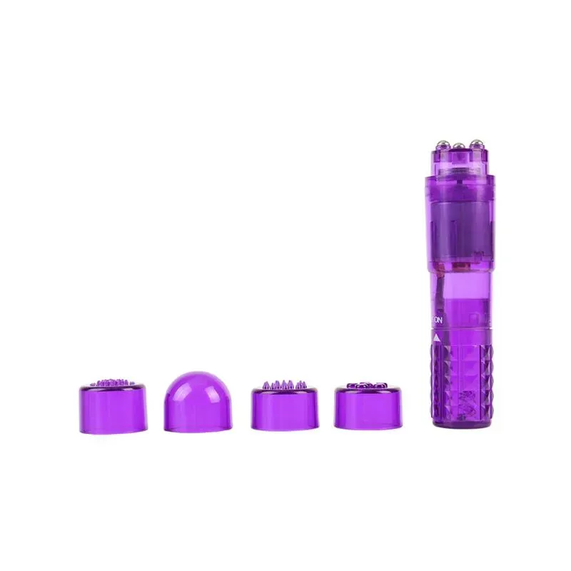 Mini Masajeador 3 Cabezales Purpura – Vibradores