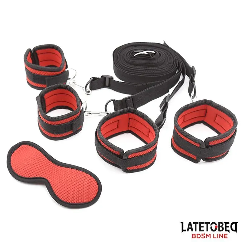 Restricciones para la Cama con Antifaz Esposas Ajustables y Desmontables – Kits
