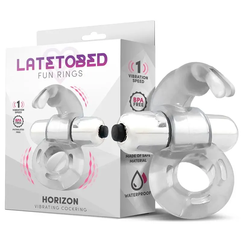 Horizon Anillo Vibrador con Conejito Transparente – Anillos Pene
