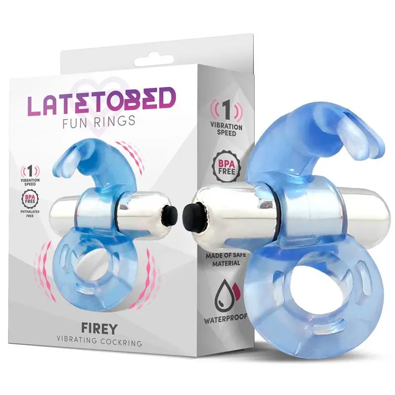Firey Anillo Vibrador con Conejito Azul – Anillos Pene