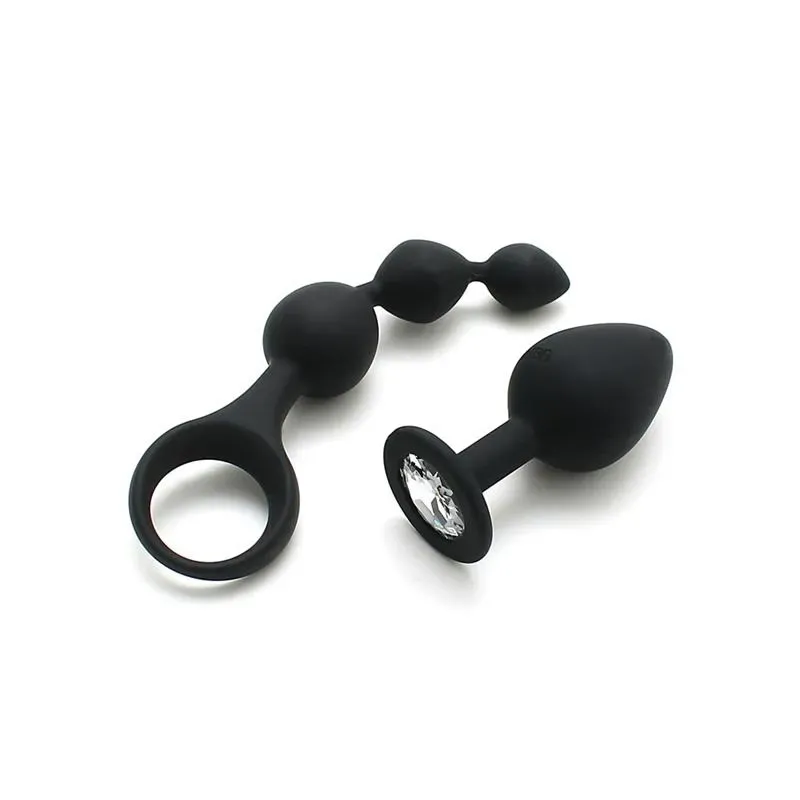 Set de 2 Juguetes Anales Barcelona Negro – Anal