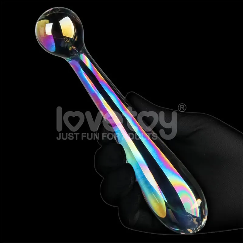 Dildo de Cristal que Brilla en la Oscuridad Twilight Gleam Alluring Arc – Dildos