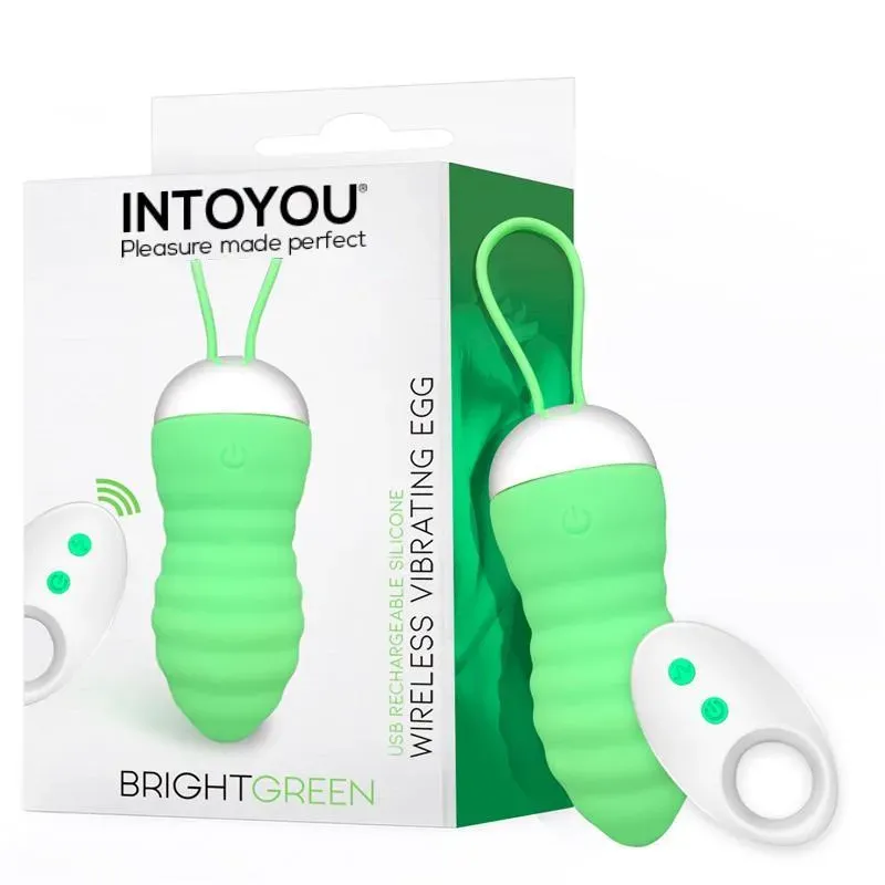 Brightgreen Huevo Vibrador Control Remoto USB Silicona – Huevos Vibradores