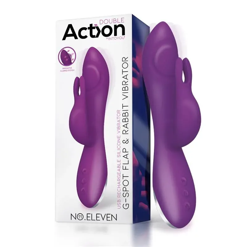 No. Eleven Vibrador con Conejito, Punto G y Fución de Pulsación USB Margnético Silicona – Vibradores