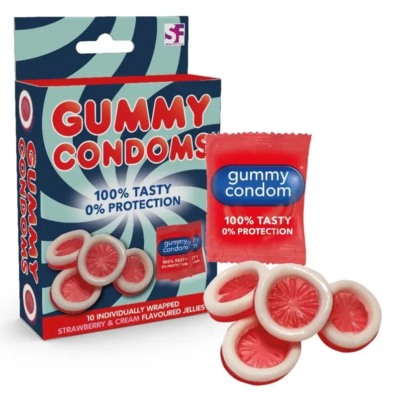 Condones de Gominola Fresa y Crema – Juegos Comestibles
