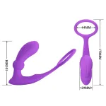 Warren Plug Anal y Anillo para el Pene con Vibración y Pulsación a Control Remoto