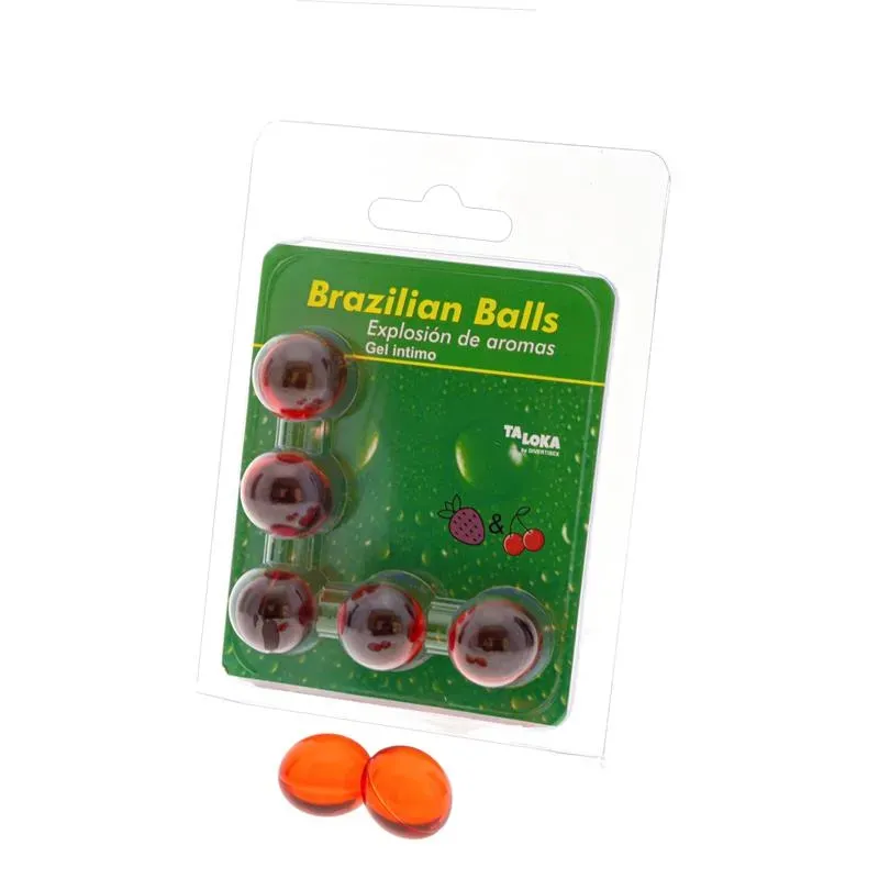 Set 5 Brazilian Balls Explosion Aroma Fresa y Cereza – Para el Baño