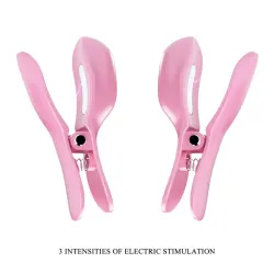 Surprise Box Huevo Vibrador y Pinzas para Pezones con Electro Estimulación Rosa