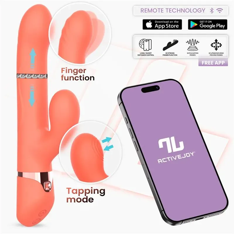 Mindy Vibrador con Anillo de Bolas Up and Down, Finger y Pulsación con APP – Vibradores