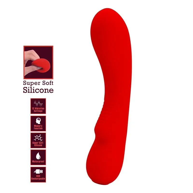 Prescott Vibrasor USB Silicona Rojo – Estimuladores