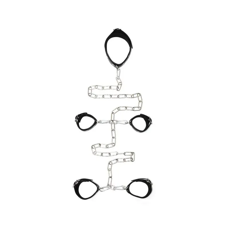 Ataduras Cuello Manos y Pies Cuero y Metal – BDSM/Ataduras