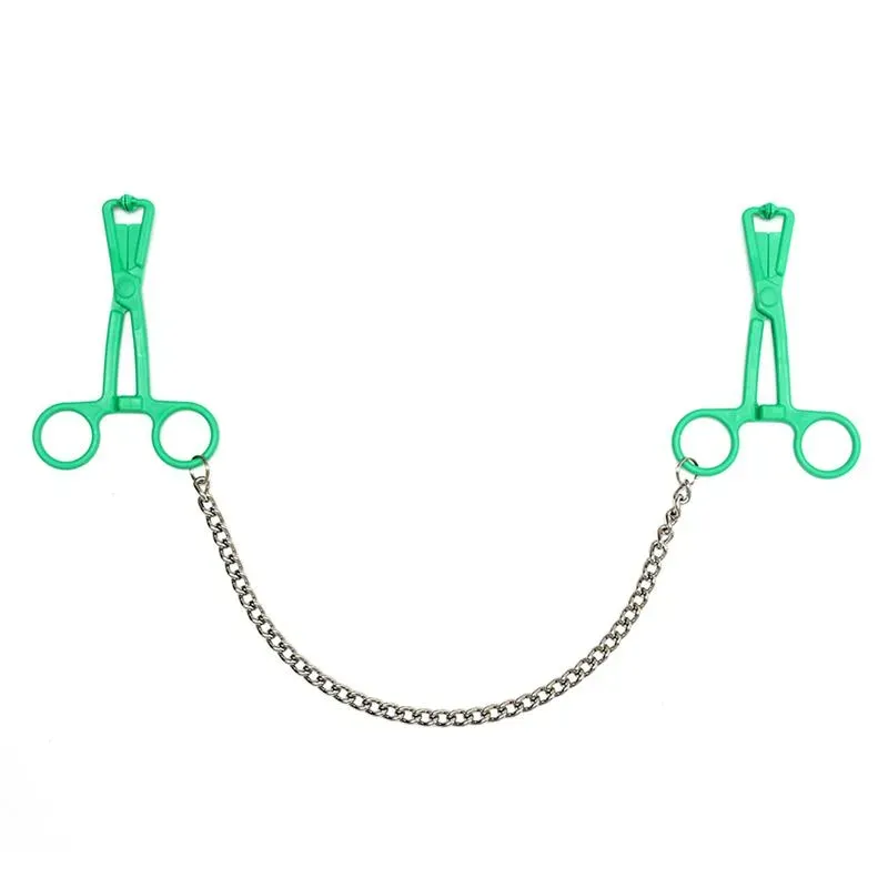 Pinzas Pezones con Cadena Verde – BDSM/Pinzas Pezones