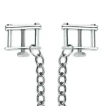 Rimba Bondage Play Pinzas para Pezones Con Cadena- Ajustable