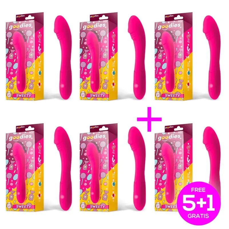 Pack 5+1 Sweety Vibrador Punto G USB Silicona – Packs