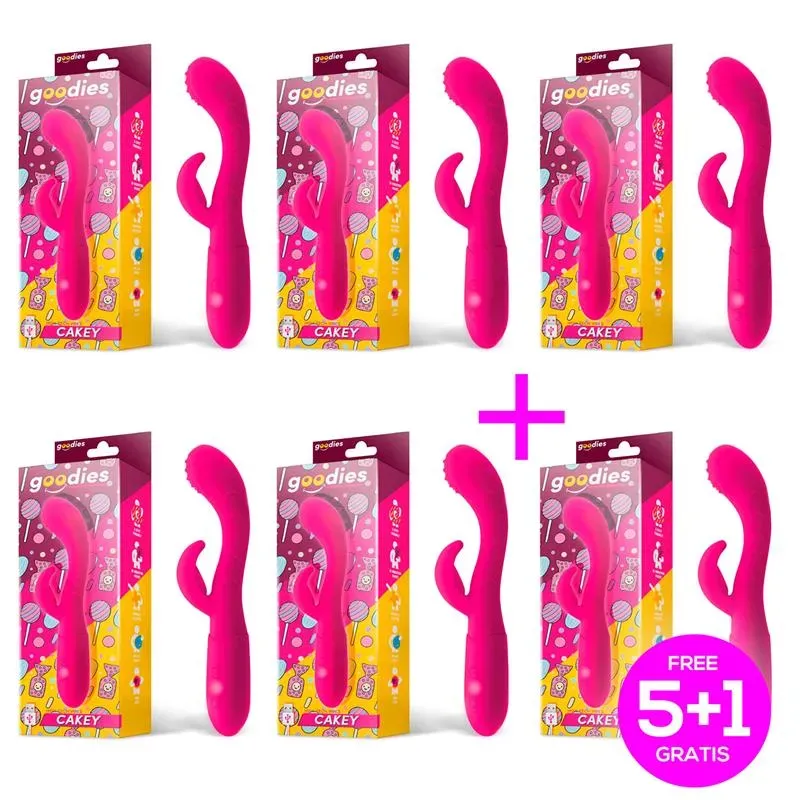 Pack 5+1 Cakey Vibrador Punto G y Conejito Silicona – Packs