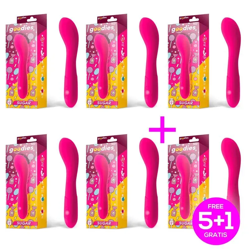 Pack 5+1 Sugar Vibrador Punto G USB Silicona – Packs