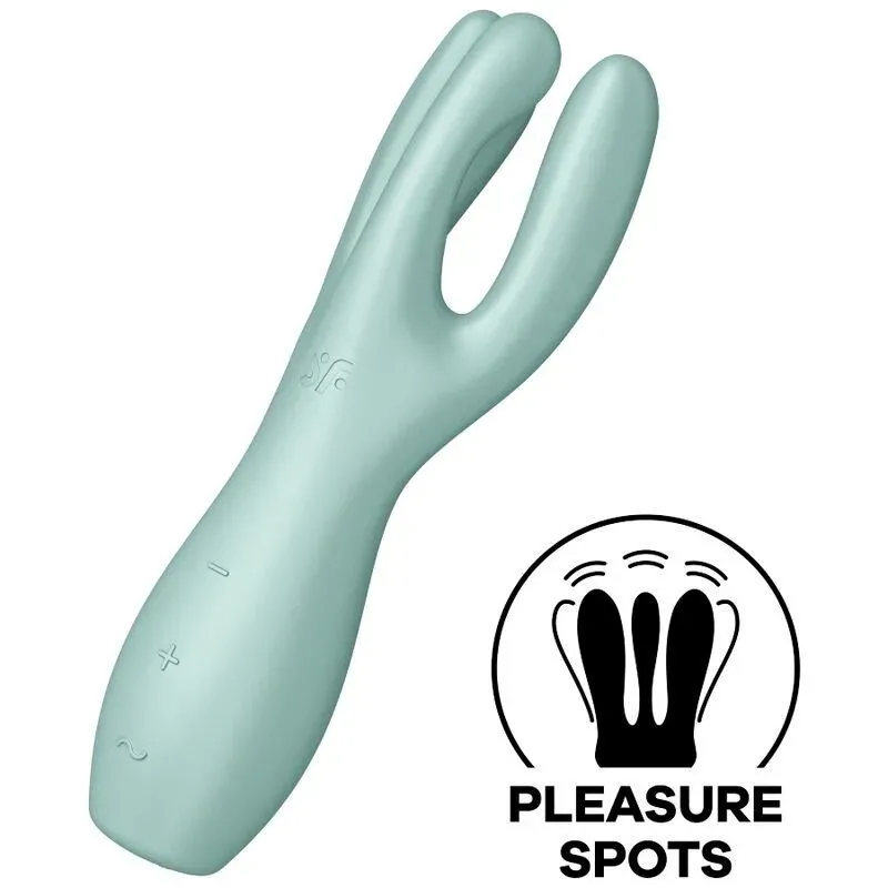 Threesome 3 Lay-on Vibrador 3 Motores Menta – Vibradores