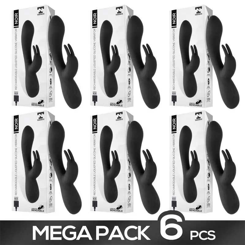 Pack de 6 Noir Vibrador Silicona Liquida Inyectada 2 Motores USB – Vibradores