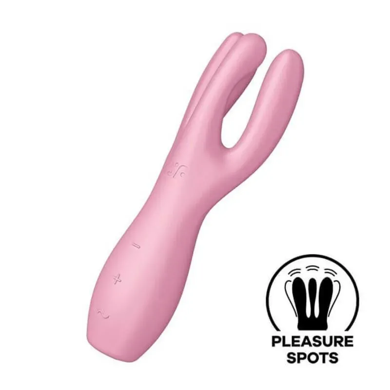 Threesome 3 Lay-on Vibrador 3 Motores Rosa – Vibradores